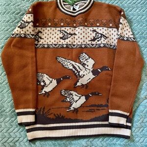 OXKnit 1960'S Casual Jacquard Sweater